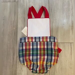NWT TBBC Montpelier Plaid Sayre Sleeveless Sunsuit Bubble Romper, boys 18-24M